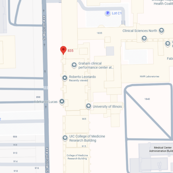 Google map shot of 835 S. Wolcott Ave.